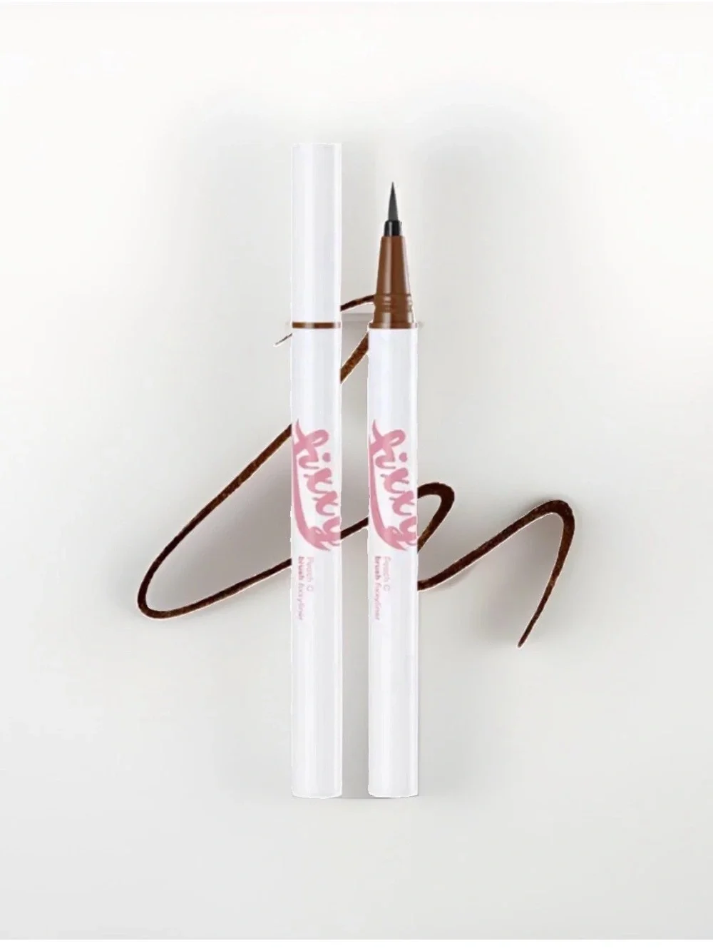 Peach C Fixxyliner 02 Brown Matte Eyeliner Pen Liquid Liner 0.02 oz